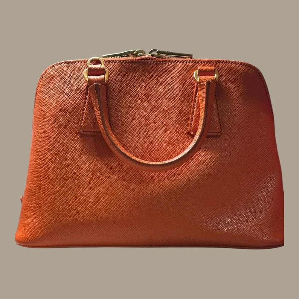 Prada Saffiano Lux Leather Small Promenade Bag With Gold Hardware - Picture 3 of 11